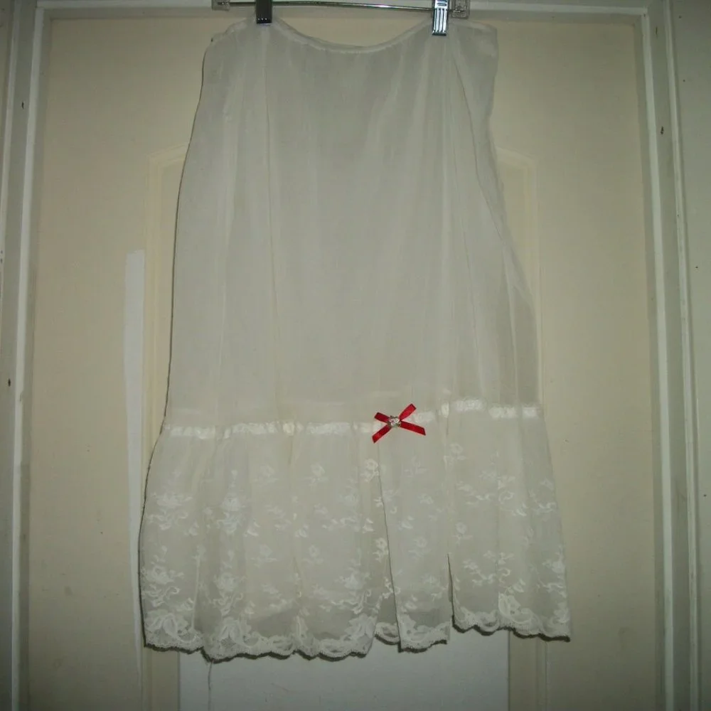 BOW PINUP AESTHETIC COTTAGECORE VINTAGE PETTICOTT 50S 60S SM - Picture 2 of 3